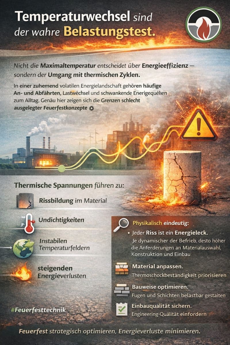 Temperaturwechsel: Der wahre Belastungstest fuer Feuerfestauskleidungen