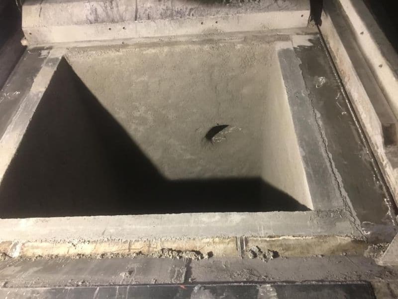 Detailansicht der erneuerten Auskleidung und Dichtungen