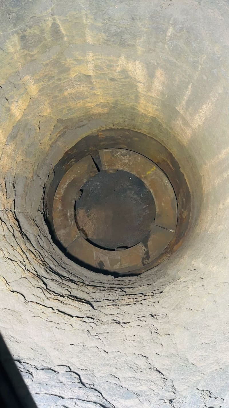 Fertig vorbereiteter Kuppelofen nach dem Abbruch