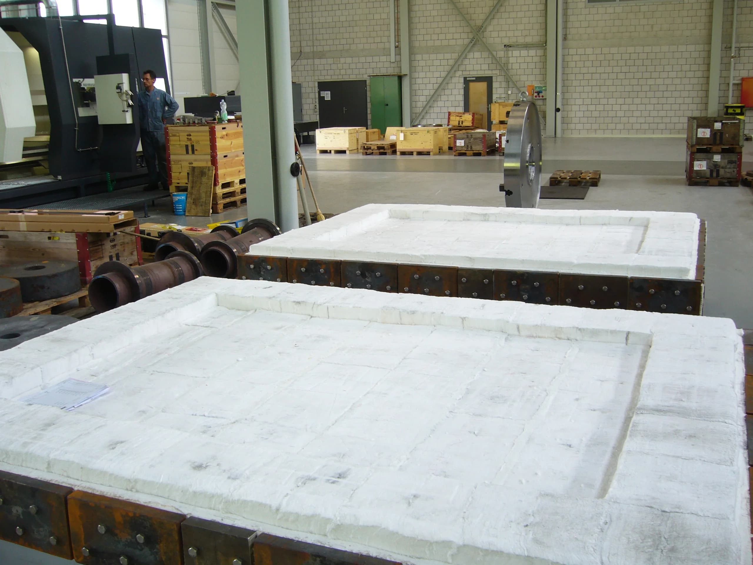 Ofendeckel nach Reparatur mit keramischen Fasermodulen